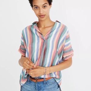 Courier button back shirt